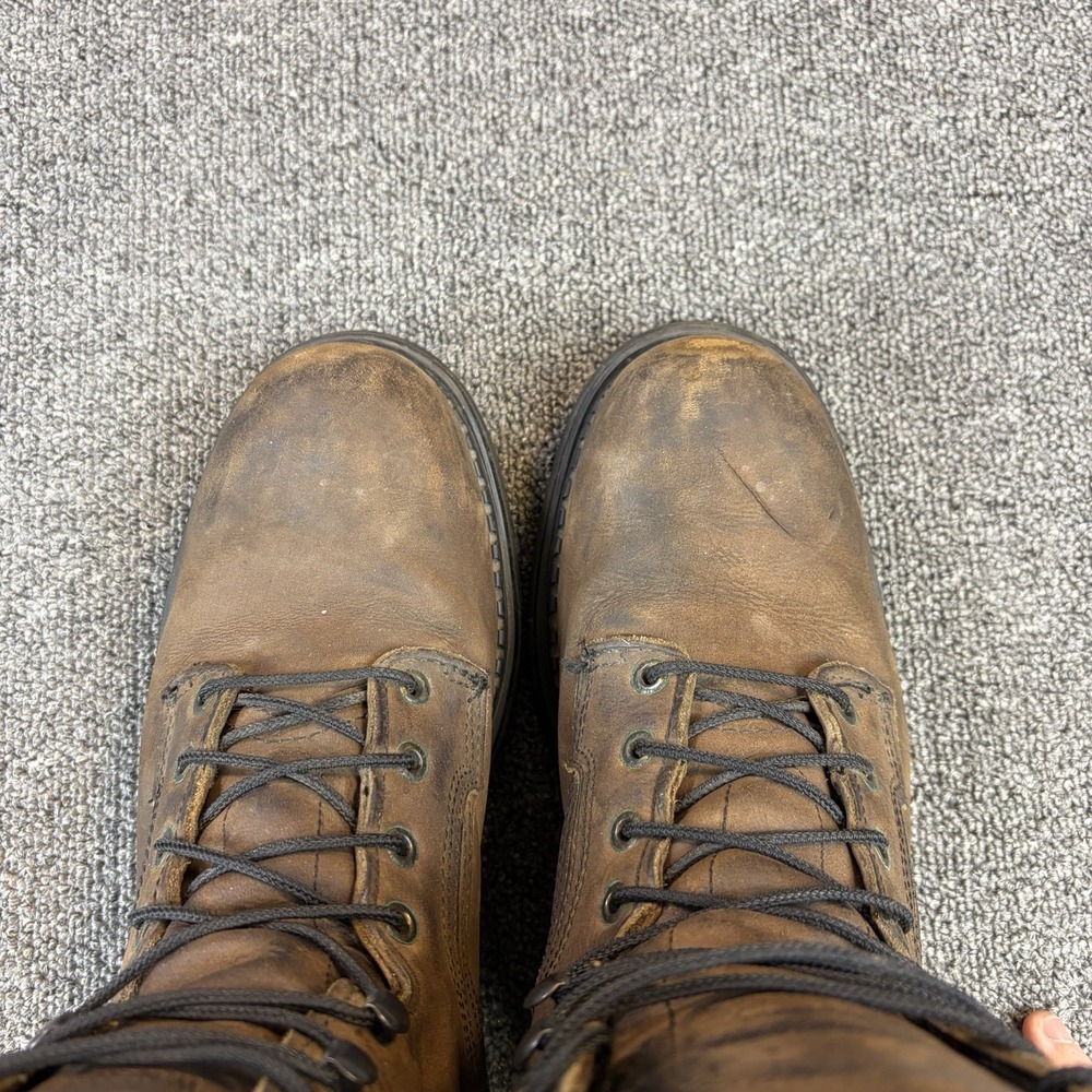 Red Wing #4414 Brown Leather Steel Toe Waterproof Boots Size 10.5 D Made in USA - Picture 12 of 16